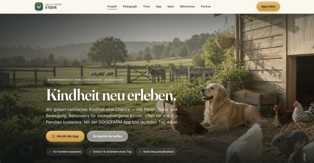 Jolly Good Farm — website preview