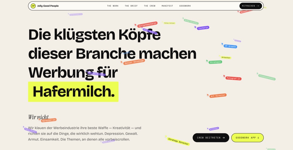 Jolly Good People — website preview